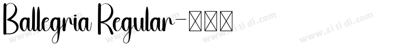 Ballegria Regular字体转换